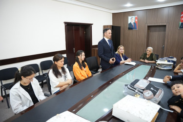 Goranboyda “Şəhərsalma və Memarlıq İli” çərçivəsində 1-ci sinfə gedəcək şəhid övladları ilə görüş keçirildi