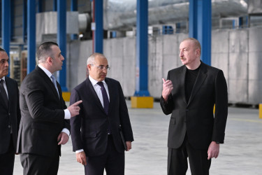 Prezident İlham Əliyev Goranboy rayonunda “Konstralab Industries” QSC-nin açılışında iştirak edib.