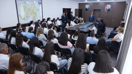 Goranboyda yüksək balnan ali məktəblərə qəbul olan məzunlarla görüş keçirildi
