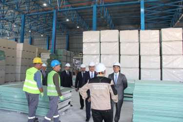 Qazanbulaq qəsəbəsi müasir astar və üzlük gips məmulatları zavodu