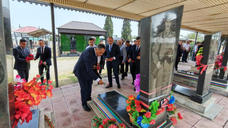 Goranboy rayon Xanqərvənd kənd qəbirstanlığında şəhidlərimizin məzarları ziyarət olundu