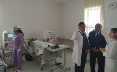 Goranboyda İcra Başçısı Mərkəzi Xəstəxanada mövcud şəraitlə maraqlandı