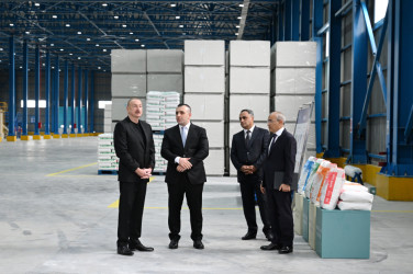 Prezident İlham Əliyev Goranboy rayonunda “Konstralab Industries” QSC-nin açılışında iştirak edib.