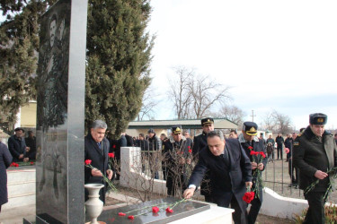 Goranboyda 20 yanvar faciəsinin 35-ci ildönümü ilə bağlı Muzdurlar kəndində şəhidlərimizin məzarları ziyarət olundu.