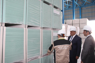 Qazanbulaq qəsəbəsi müasir astar və üzlük gips məmulatları zavodu