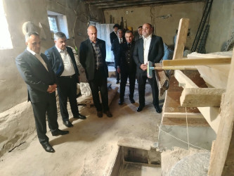 Goranboyda İcra başçısı Şadılı kəndində 160 illik tarixə malik su dəyirmanına baxış keçirdi
