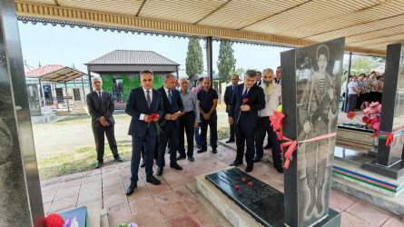 Goranboy rayon Xanqərvənd kənd qəbirstanlığında şəhidlərimizin məzarları ziyarət olundu