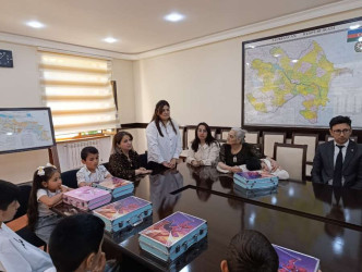 Goranboyda icra başçısı şəhid övladları ilə görüşdü